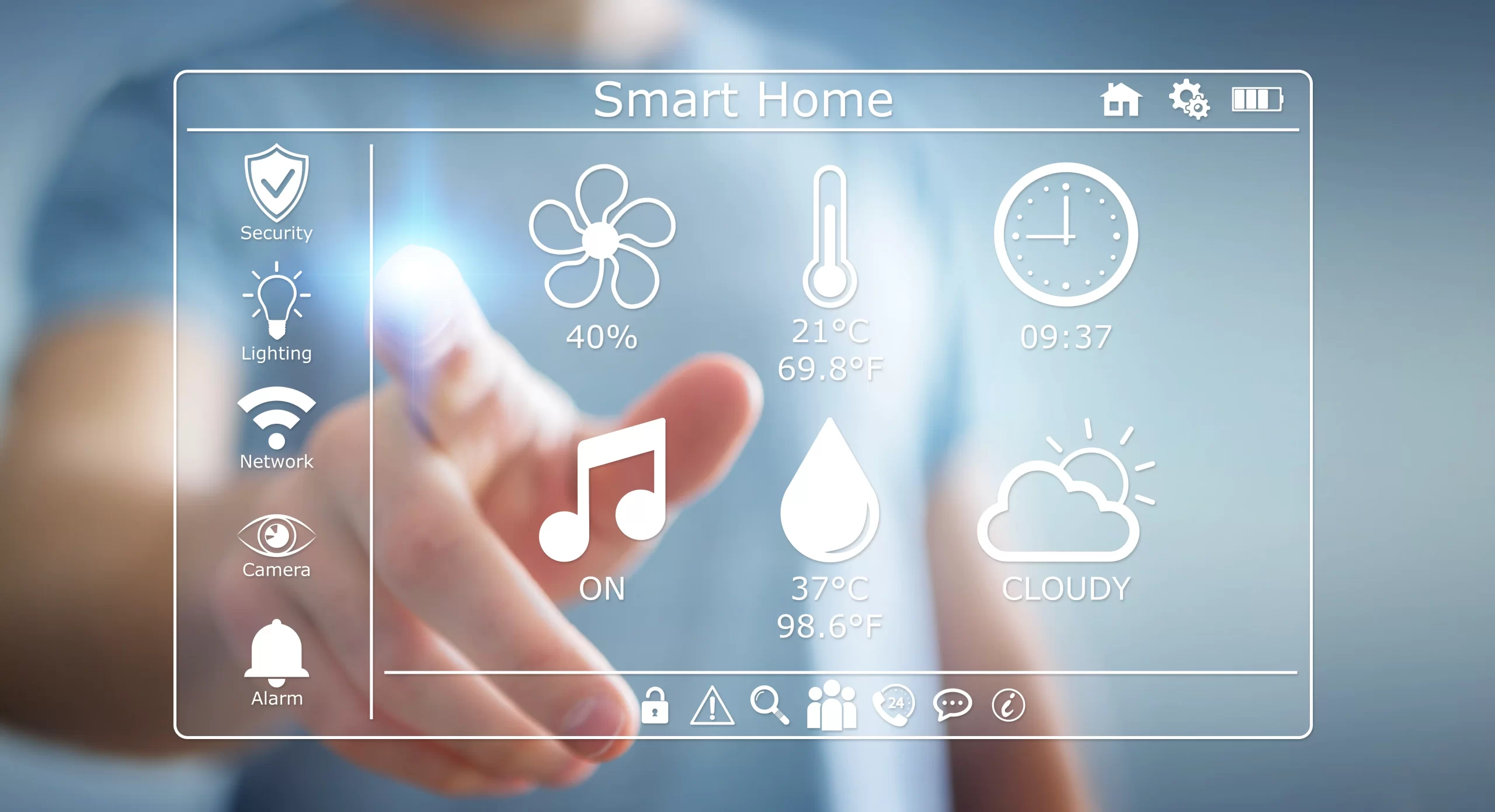 Smart home control on mobile device