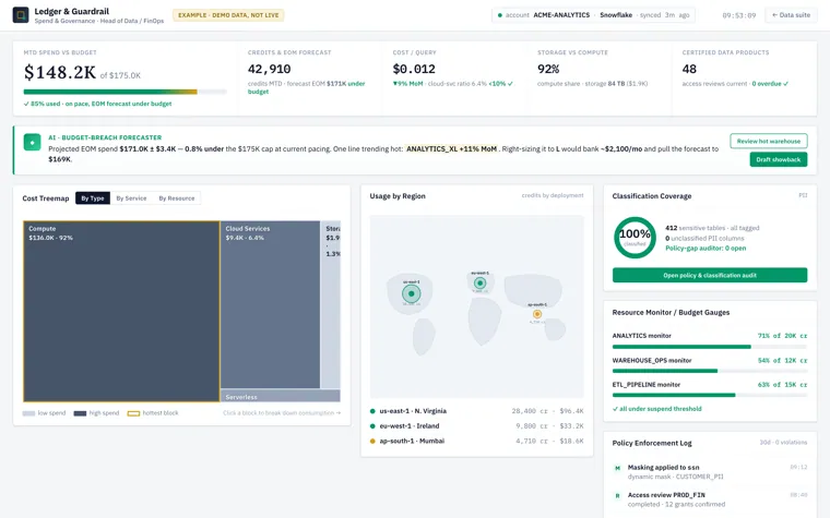 Data spend governance