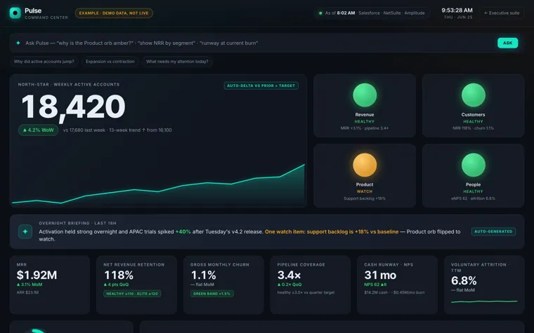 Executive one screen pulse